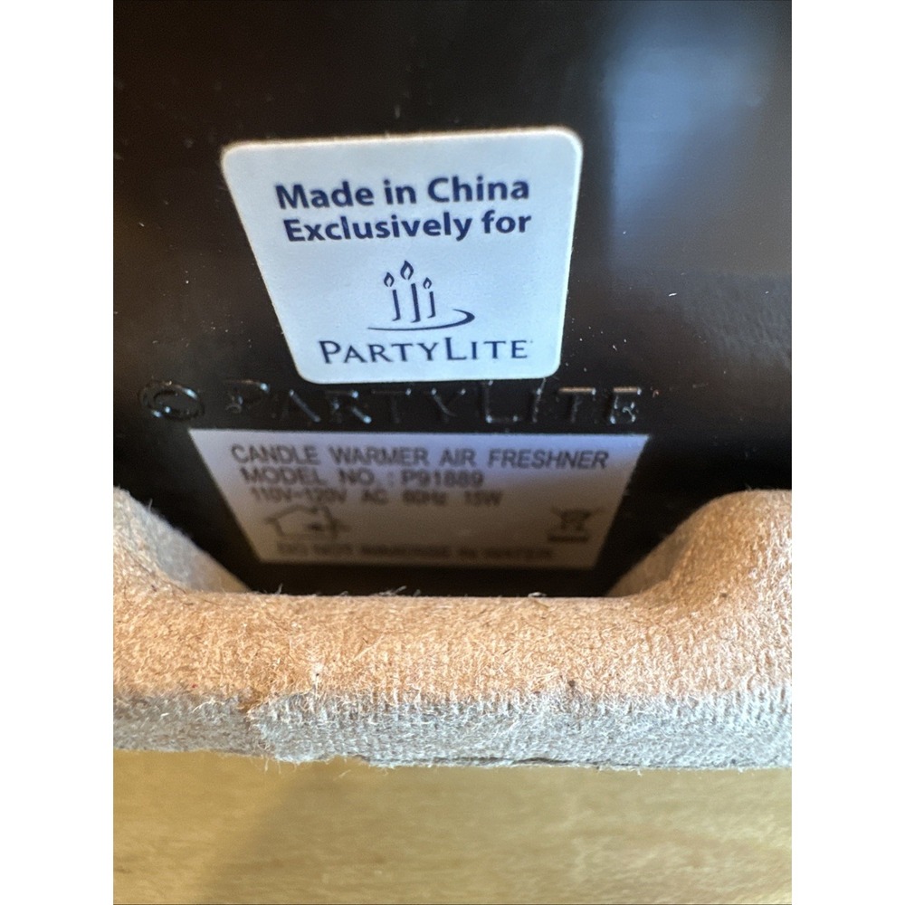Partylite Fireplace Candle Warmer Wax Melt ScentGlow Black P91889 TESTED WORKS - Picture 3 of 6